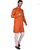 PrintCultr Men Kurta and Pyjama Set (Orange, White)