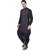 PrintCultr Men Dhoti & Kurta Set (Black)