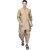 PrintCultr Men Dhoti & Kurta Set (Brown)