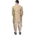 PrintCultr Men Dhoti & Kurta Set (Brown)