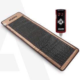 AGARO Corded Electric Heating Mat 14Pcs Half  683pcs Black Hexagon Diamond Stone for Blood Circulation