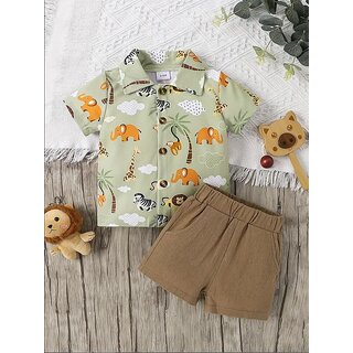                       Safari Printed Shirt Bottom Set Primium Shirt Set                                              