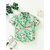 Boys Robot Print Short Sleeve Button Down Shirt, White with Blue and Yellow Pattern, Casual Cotton