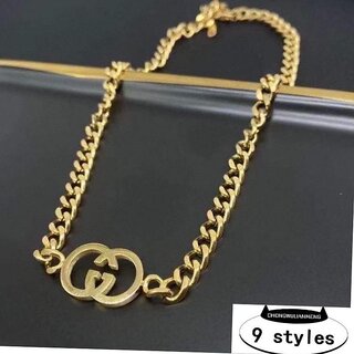                       NewNecklace Fashion Necklace1 Women Gold Plated Jewelry Fashion Chain Neck lace Accessories Cool Design - 250116-17                                              