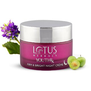 Lotus Herbals YouthRx Firm Bright Night Cream Bakuchiol Retinol Vitamin C Anti Ageing Brightening 50g Lotus Herbals YouthRx Firm Bright Night Cream Bakuchiol Retinol Vitamin C Anti Ageing Brightening 50g