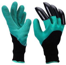 Coxeer Waterproof Cut-Resistant Gardening Gloves - Unisex - Silicone - Black - One Size