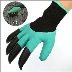 Garden Gloves For Digging Planing With 4 Abs Plastic Claws Work For Men Women