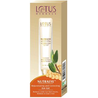                       Lotus Herbals Nutraeye Rejuvenating  Correcting Eye Gel  Reduces Dark Circles  Under Eye Wrinkles  10g                                              
