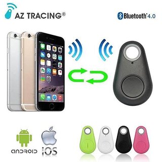                       AZ TRACING Anti-Lost Connected Keychain Tracker Locator and Remote Photo Trigger - IOS and Android - White Color                                              