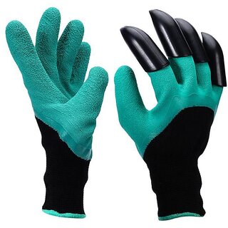                       Coxeer Waterproof Cut-Resistant Gardening Gloves - Unisex - Silicone - Black - One Size                                              