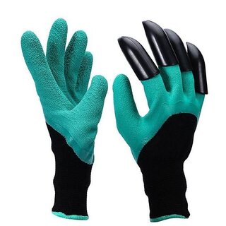                       Garden Genie Gardening Gloves - Garden Genie Brand - With Abs Plastic Claws - Green Color_678d40ca9bd505e39bcbbcc9                                              