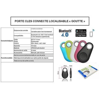 Green geo-locatable connected anti-loss key ring Green geo-locatable connected anti-loss key ring