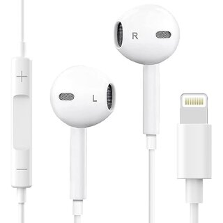 StyleGlam Wired Stereo Sound Lightning Earphones with Volume Control Wired Headset (White, In the Ear) StyleGlam Wired Stereo Sound Lightning Earphones with Volume Control Wired Headset (White, In the Ear)