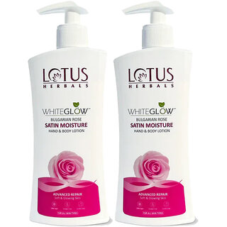 Lotus Herbals Whiteglow Bulgarian Rose Hand Bodylotion Non Greasy Cools And Refreshes Skin Spf 20 270Ml (Pack Of 2 Lotus Herbals Whiteglow Bulgarian Rose Hand Bodylotion Non Greasy Cools And Refreshes Skin Spf 20 270Ml (Pack Of 2