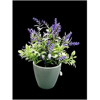De Gardenia Mini Artificial Plants Multicolours Lifelike Fake PlantsHome and Office Decor Mini Artificial Plants Set for Home and Office Decor Lifelike Fake Plants (Blue 2)