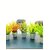 De Gardenia Mini Artificial Plants Set Multicoloured Lifelike Faux Plants for Home and Office Decore Small Bonsai (Multicolour(Pink Purple YellowDark Yellow Greenish Yelllow 2)