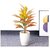 De Gardenia Artificial Tropical Monstera and Zebra Leaf Plant with Pot 26 Large Leaves 28Inch Height Realistic Plastic Palm Tree for Home and Garden Decor