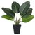 De Gardenia Artificial Banana Travellers Palm Plant with Plastic Pot for Home Decor | Natural Look | (14 /36 cm)