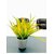 De Gardenia Mini Artificial Plants Set Multicoloured Lifelike Faux Plants for Home and Office Decore Small Bonsai (Dark Yellow 1)