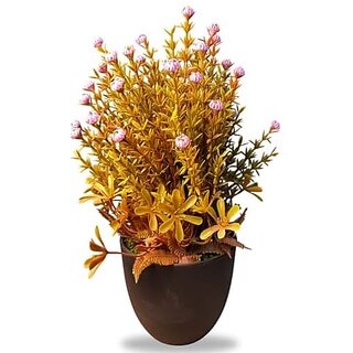 De Gardenia Artificial Bonsai Plant with Black Pot | Decorative Tabletop Accessory for Home Office Bedroom Balcony and Living Room | Realistic Faux Plant | 12 Inches Tall | Natural Look (1 Pink) De Gardenia Artificial Bonsai Plant with Black Pot | Decorative Tabletop Accessory for Home Office Bedroom Balcony and Living Room | Realistic Faux Plant | 12 Inches Tall | Natural Look (1 Pink)