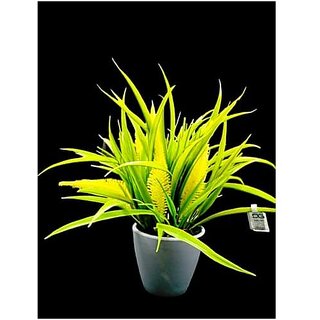                       De Gardenia Mini Artificial Plants Set Multicoloured Lifelike Faux Plants for Home and Office Decore Small Bonsai (Yellow 2)                                              
