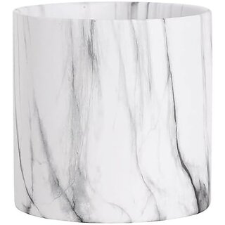 De Gardenia Artificial Melamine Marble Texture Flower Pots | Indoor Pots for Living Room Office and Home Decor | Pot Not Included (White_3) Pack of-1 De Gardenia Artificial Melamine Marble Texture Flower Pots | Indoor Pots for Living Room Office and Home Decor | Pot Not Included (White_3) Pack of-1