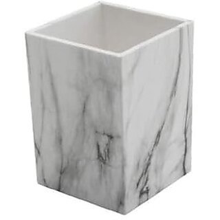 De Gardenia Artificial Melamine Marble Texture Flower Pots | Indoor Pots for Living Room Office and Home Decor | Plant Not Included (White_1) Pack of-2 De Gardenia Artificial Melamine Marble Texture Flower Pots | Indoor Pots for Living Room Office and Home Decor | Plant Not Included (White_1) Pack of-2