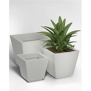 De Gardenia Pots and PlantersSize of GK 12 14 16 InchPack of 3 Pots for Plants Highly Durable Polymers Lightweight Indoor Outdoor Plant Pots (121416 Set of 3 White) De Gardenia Pots and PlantersSize of GK 12 14 16 InchPack of 3 Pots for Plants Highly Durable Polymers Lightweight Indoor Outdoor Plant Pots (121416 Set of 3 White)