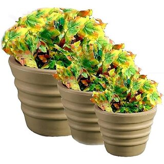 De Gardenia Fox BR 181412 INCH Pots for Plants Highly Durable Fiberstone Lightweight Indoor Outdoor Flower PotGamla Tree Planter Container Planters for Living Room (Set of 3(12 14 18) Beige) De Gardenia Fox BR 181412 INCH Pots for Plants Highly Durable Fiberstone Lightweight Indoor Outdoor Flower PotGamla Tree Planter Container Planters for Living Room (Set of 3(12 14 18) Beige)