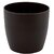 De Gardenia Flower Pots - 4.4 Inch Plastic Flower Pots | Modern Decorative Indoor Outdoor Planters/Pots - Plant Not Included - Pack of (3 Black)