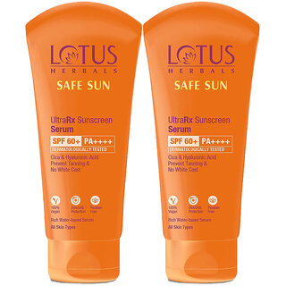 Lotus Herbals Ultrarx Sunscreen Serum Spf 60+ Pa++++For All Skin TypesDermatologically Tested75G ( Pack Of 2 ) Lotus Herbals Ultrarx Sunscreen Serum Spf 60+ Pa++++For All Skin TypesDermatologically Tested75G ( Pack Of 2 )