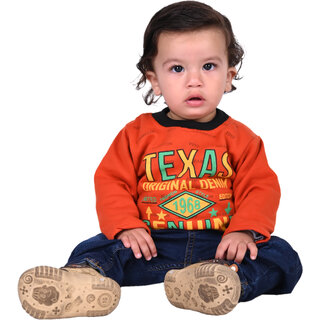                       Kid Kupboard Cotton Baby Boys Sweatshirt, Red, Full-Sleeves, 12-18 Months KIDS7243                                              
