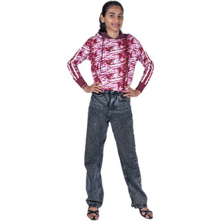                       Kid Kupboard Cotton Girls Sweatshirt, Multicolor, Full-Sleeves, Above 14 Years KIDS7261                                              