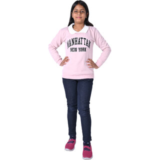                       Kid Kupboard Cotton Girls Sweatshirt, Multicolor, Full-Sleeves, Above 14 Years KIDS7265                                              