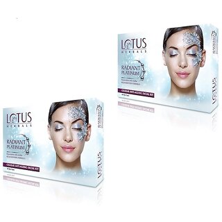 Lotus Herbals Radiant Platinum Cellular Anti-Ageing 1 Facial Kit 37G ( Pack Of 2 ) Lotus Herbals Radiant Platinum Cellular Anti-Ageing 1 Facial Kit 37G ( Pack Of 2 )