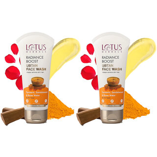 Lotus Herbals Radiance Boost Ubtan Face Wash Turmeric, Sandalwood And Rose Water 100Gm ( Pack Of 2 ) Lotus Herbals Radiance Boost Ubtan Face Wash Turmeric, Sandalwood And Rose Water 100Gm ( Pack Of 2 )