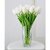 De Gardenia Artificial Tulip Flower Sticks 13.5 Inch Tall Faux White Tulips for Vase Arrangements Home Decor and Special Occasions (Vase Not Included)