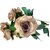 De Gardenia Artificial Rose Flowers Bunch 9 Flower Heads 10 x 17.5 Inches Home Decor  Office Decor  Perfect for Gifting (2 Beige & Brown)