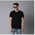 Code Yellow Cotton Regular Fit Solid Half Sleeves Men's Round T-Shirt (Black)