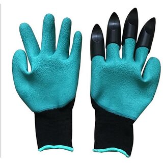A pair of 4-claw gardening gloves A pair of 4-claw gardening gloves