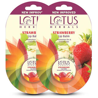 Lotus Herbals Lip Balm - Strawberry For Dry Cracked Lips 5G ( Pack Of 2 ) Lotus Herbals Lip Balm - Strawberry For Dry Cracked Lips 5G ( Pack Of 2 )