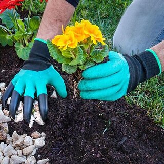 Gardening Gloves with 4 Claws - SHOP-STORY - Green - Gardening accessory Gardening Gloves with 4 Claws - SHOP-STORY - Green - Gardening accessory