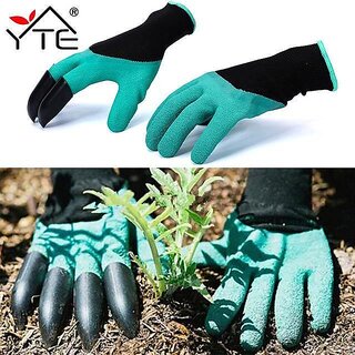                       Garden Gloves With Finger Claws Quick Easy Digging and Safe Plant for Rose Gloves Pruning Mitts Digging Glove                                              