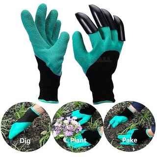                       Gardening Gloves with Claws for Digging and Planting - The Garden Genie Gloves                                              