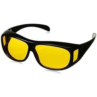                       Night Vision Goggles Yellow Glass Anti Glare Improves Day and Night Driving                                              