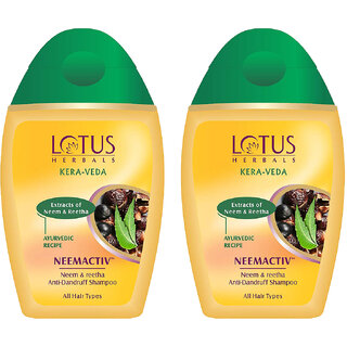 Lotus Herbals Kera-Veda Neemactiv Neem Reetha Anti Dandruff Shampoo For All Hair Types 150Ml ( Pack Of 2 ) Lotus Herbals Kera-Veda Neemactiv Neem Reetha Anti Dandruff Shampoo For All Hair Types 150Ml ( Pack Of 2 )