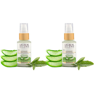 Lotus Herbals Active Aloe + Niacinamide Brightening Boost SerumEnhances Radiance Hydrates Skin30Ml ( Pack Of 2 ) Lotus Herbals Active Aloe + Niacinamide Brightening Boost SerumEnhances Radiance Hydrates Skin30Ml ( Pack Of 2 )