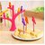 Birdie Plastic Fruit Fork Set with Stand 6-Pieces Multicolour