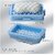 High Elasticity Mesh Soap Dish - Multifunctional Soap-Saving Non-Slip Easy Lathering Efficient Cleaning Bar Soap Holder for Bathroom Shower Gym and Travel (Blue)