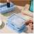 High Elasticity Mesh Soap Dish - Multifunctional Soap-Saving Non-Slip Easy Lathering Efficient Cleaning Bar Soap Holder for Bathroom Shower Gym and Travel (Blue)